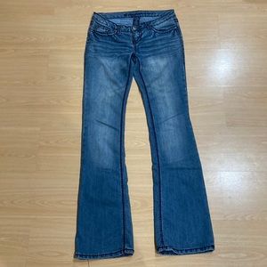 Blue Asphalt 27 L Low Rise Flare Jeans